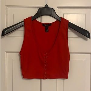 Forever 21 Cherry Red Crop Top